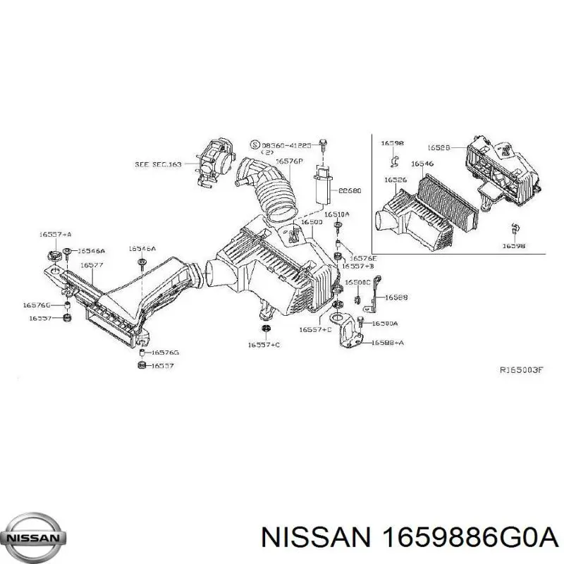  1659886G0A Nissan