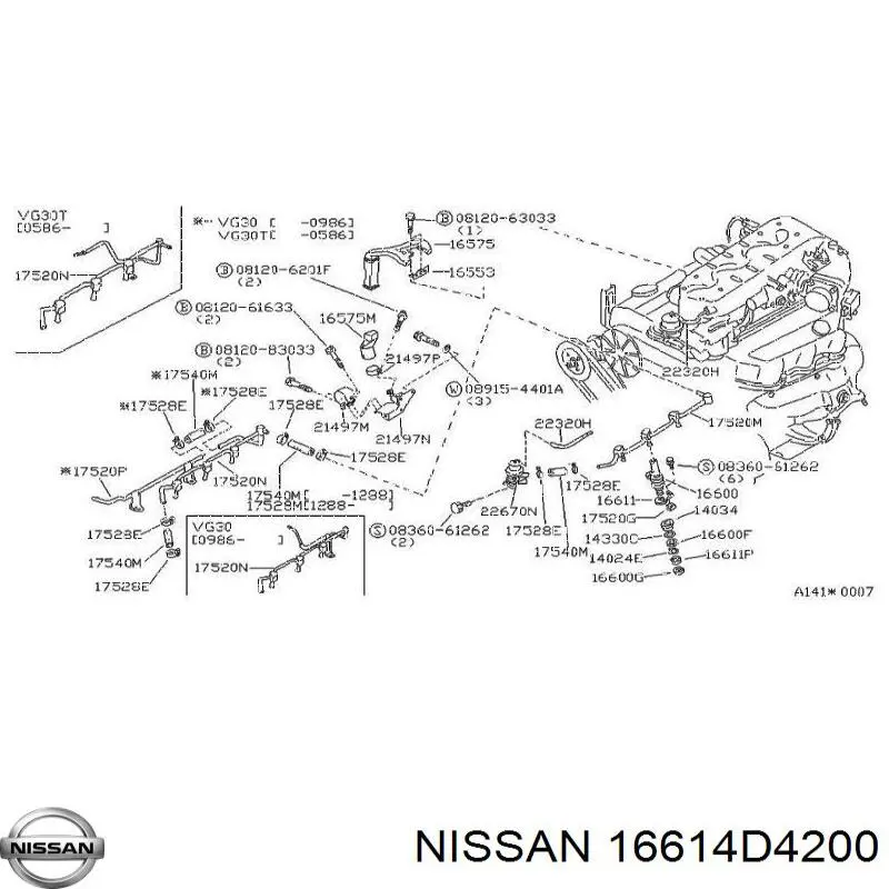  Nissan/Infiniti 16614D4200 цена, от  
