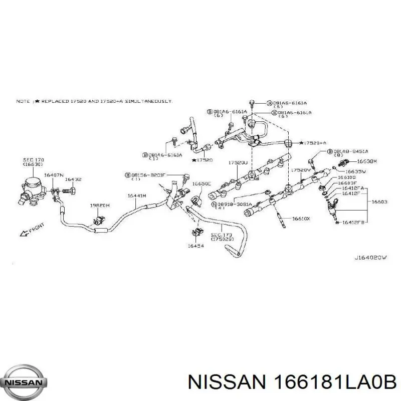  166181LA0B Nissan