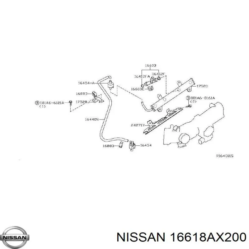 Кільце форсунки інжектора, посадочне 16618AX200 Nissan/Infiniti