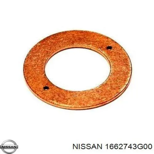 Кольцо (шайба) форсунки инжектора посадочное Nissan 1662743G00