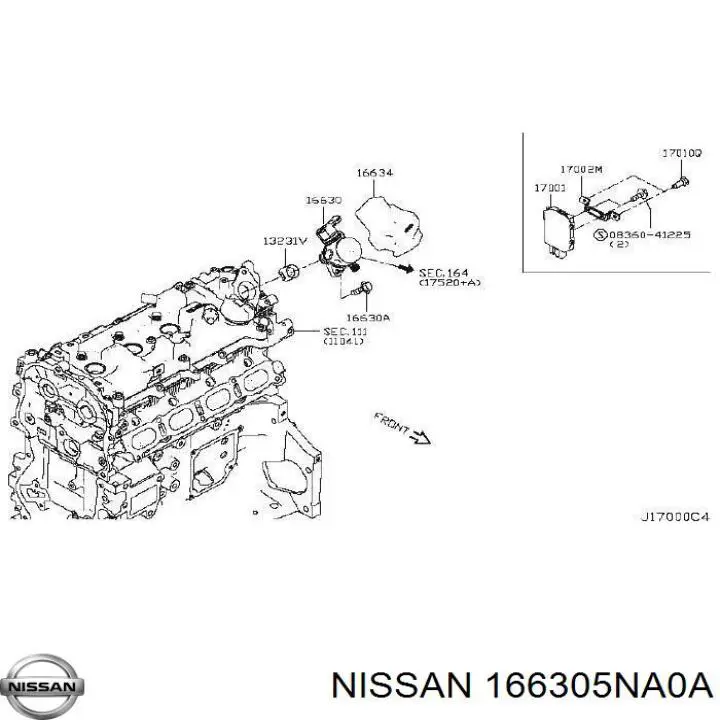 166305NA0A Nissan/Infiniti Насос топливный высокого давления (ТНВД)