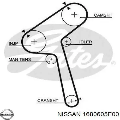 Ремень ГРМ 1680605E00 Nissan