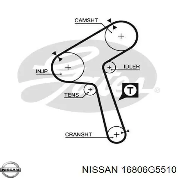 16806G5510 Nissan ремень грм