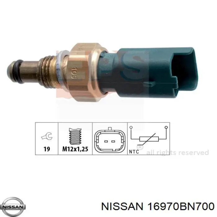 Датчик указателя температуры охлаждающей жидкости Nissan/Infiniti 16970BN700 цена, от 8.49 USD