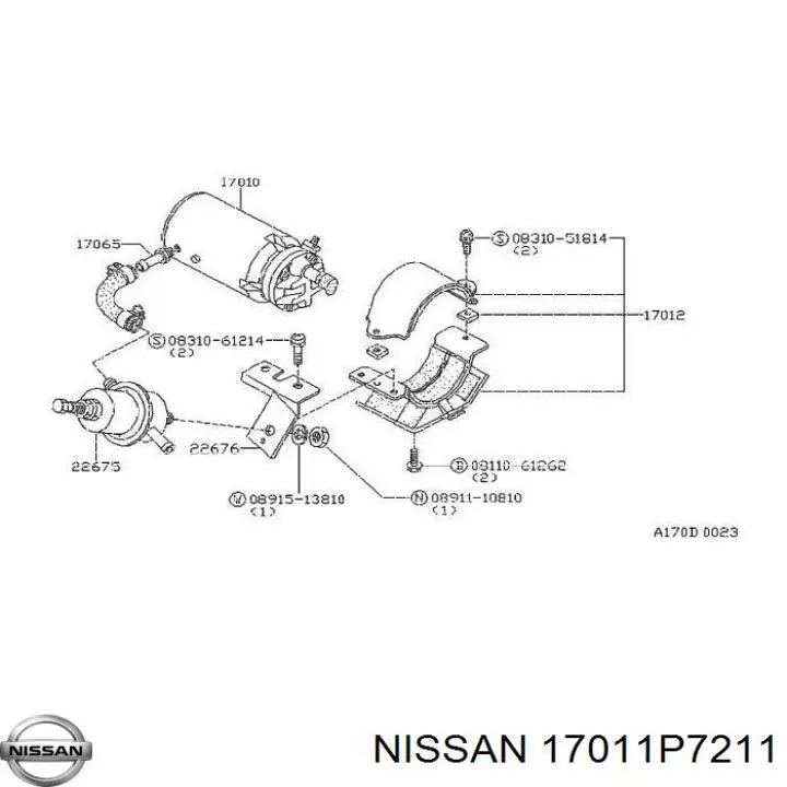 Топливный насос магистральный Nissan 17011P7211
