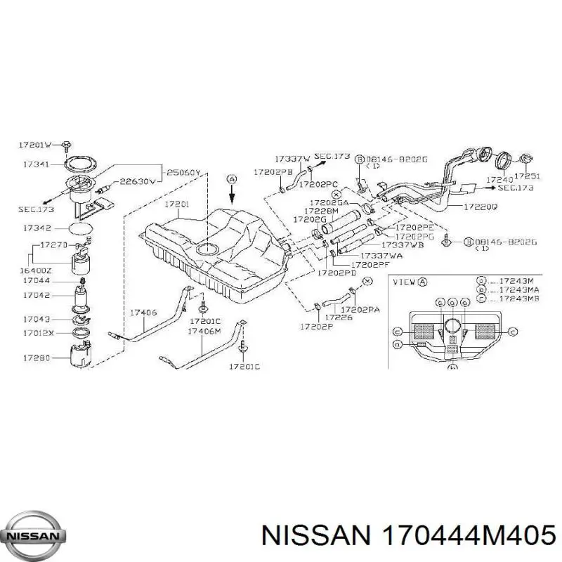  170444M405 Nissan