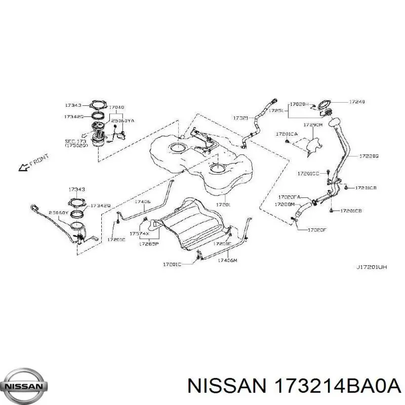  Nissan/Infiniti 173214BA0A цена, от 18.37 USD