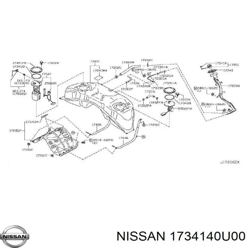 Купить 1734140U00 Nissan/Infiniti 