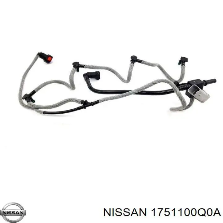Трубка топливная, обратная от форсунок Nissan 1751100Q0A