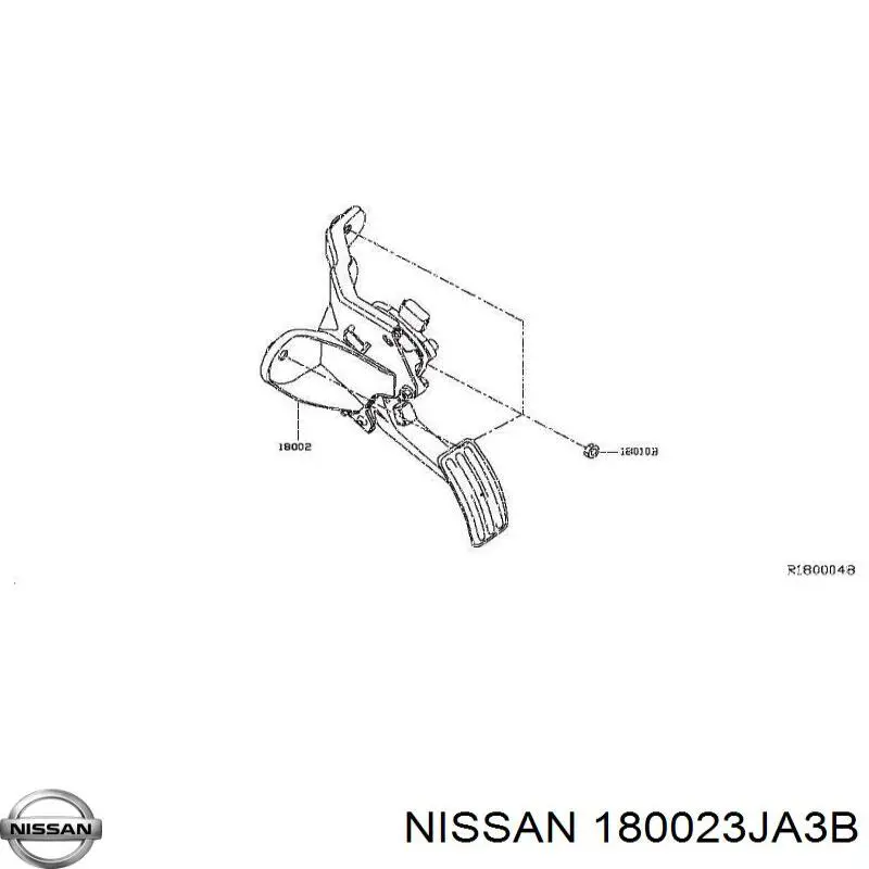 Педаль газа (акселератора) Nissan/Infiniti 180023JA3B цена, от 12.61 USD