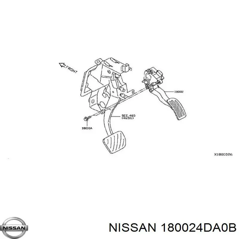 180024DA0B Nissan/Infiniti Педали газа