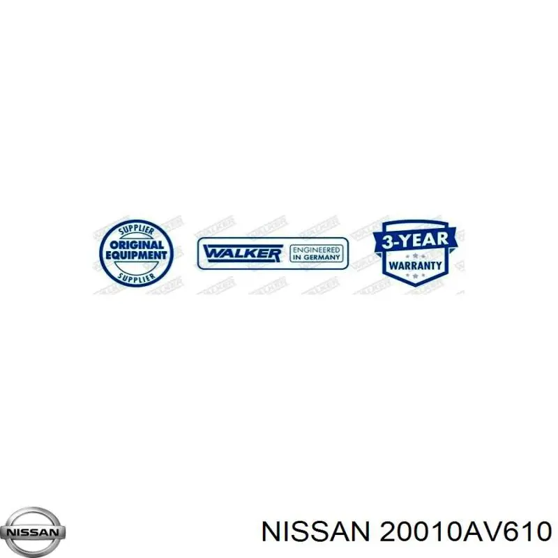 Глушитель, передняя часть 20010AV610 Nissan