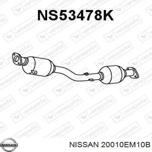 20010EM10B Nissan/Infiniti Глушитель, передняя часть