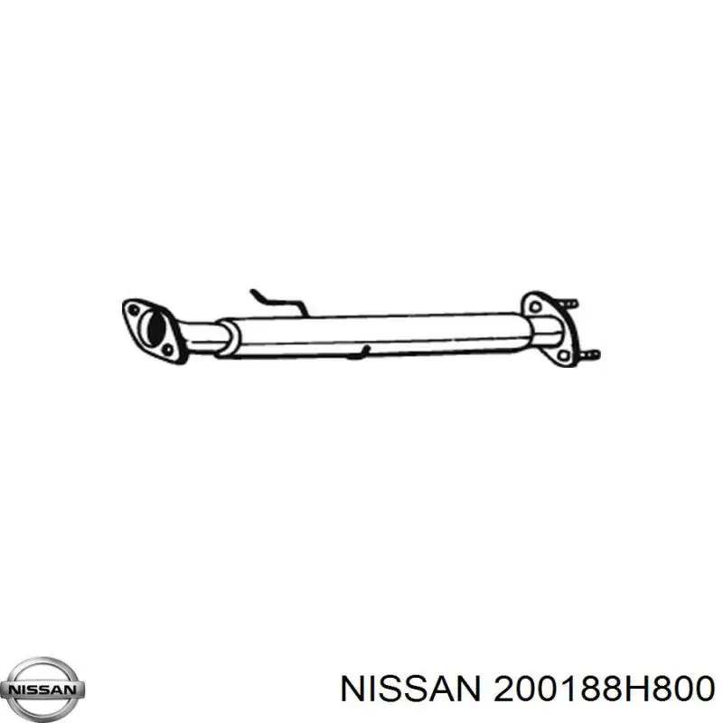 200188H800 Nissan silenciador, parte central