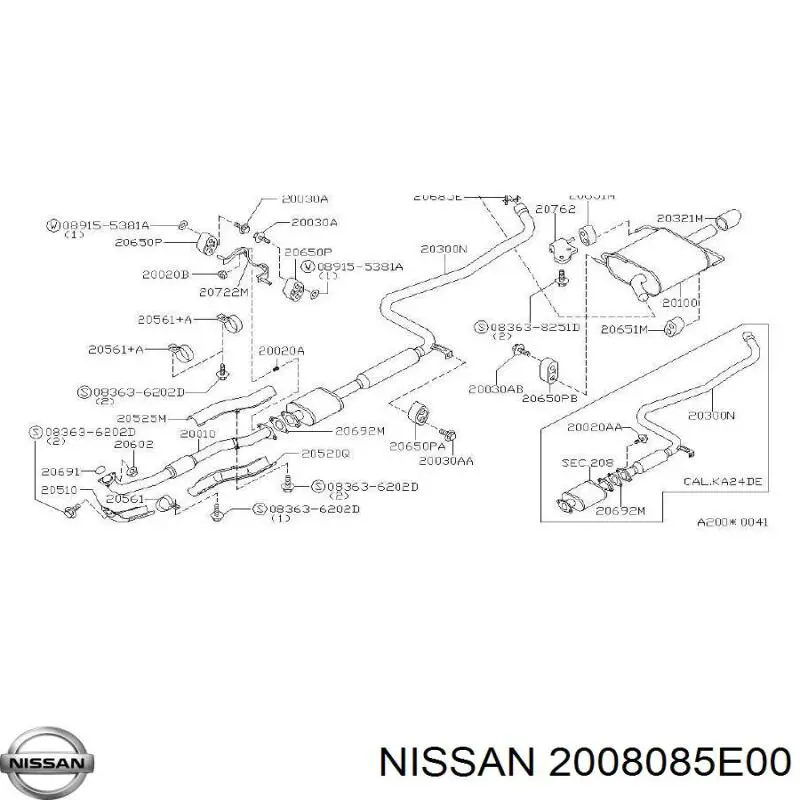 2008085E00 Nissan/Infiniti Насадка на глушитель