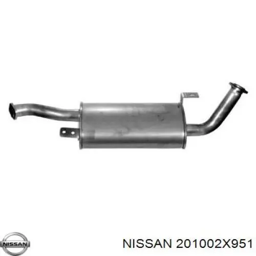 Глушитель, центральная часть Nissan 201002X951