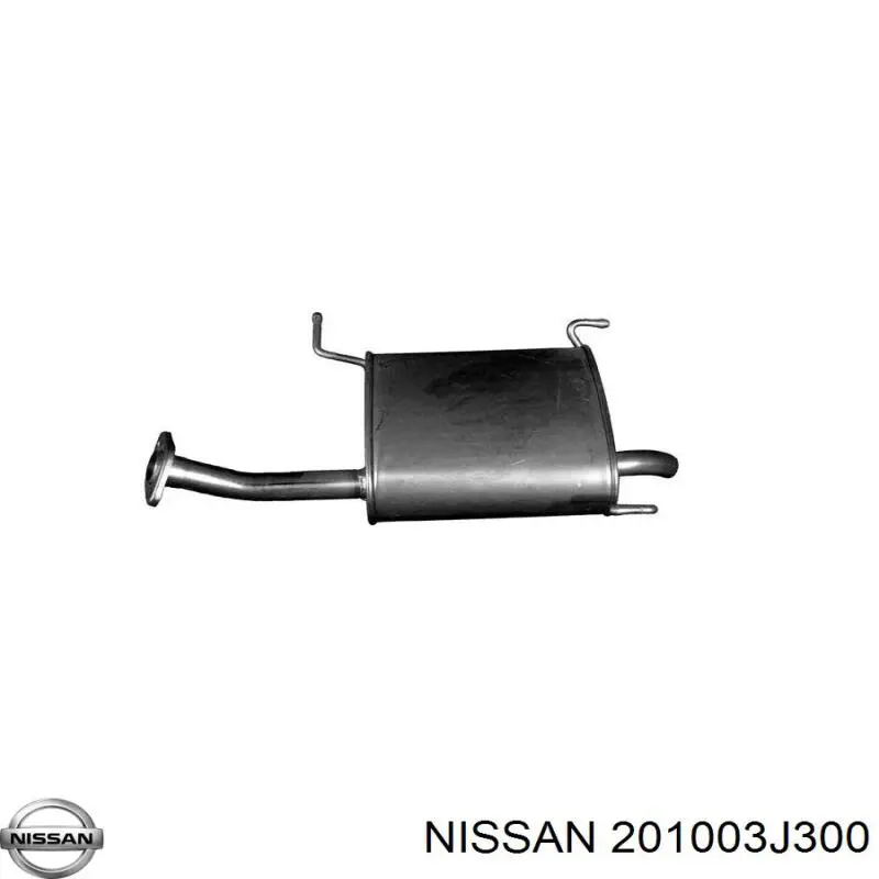 201003J300 Nissan глушитель, задняя часть