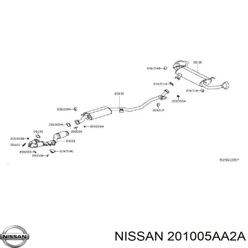  Глушитель задний Nissan Murano 