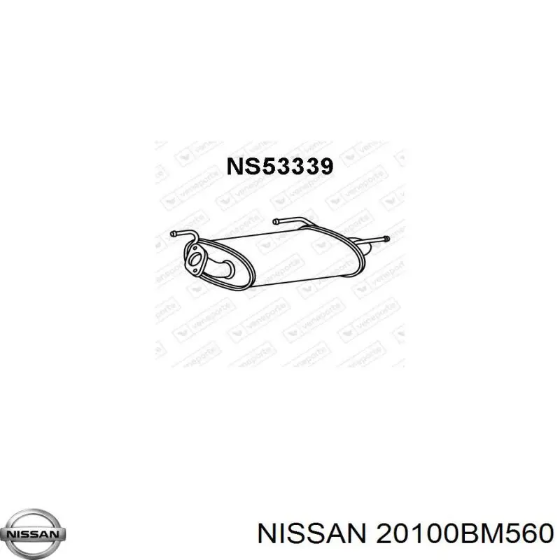 Купить 20100BM560 Nissan/Infiniti Глушитель задний