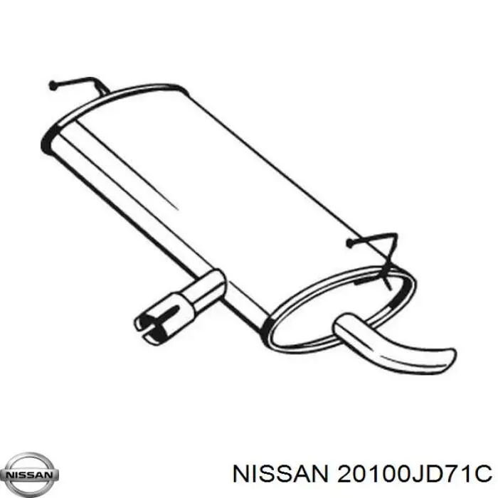 20100JD71B Nissan/Infiniti Выхлопная труба