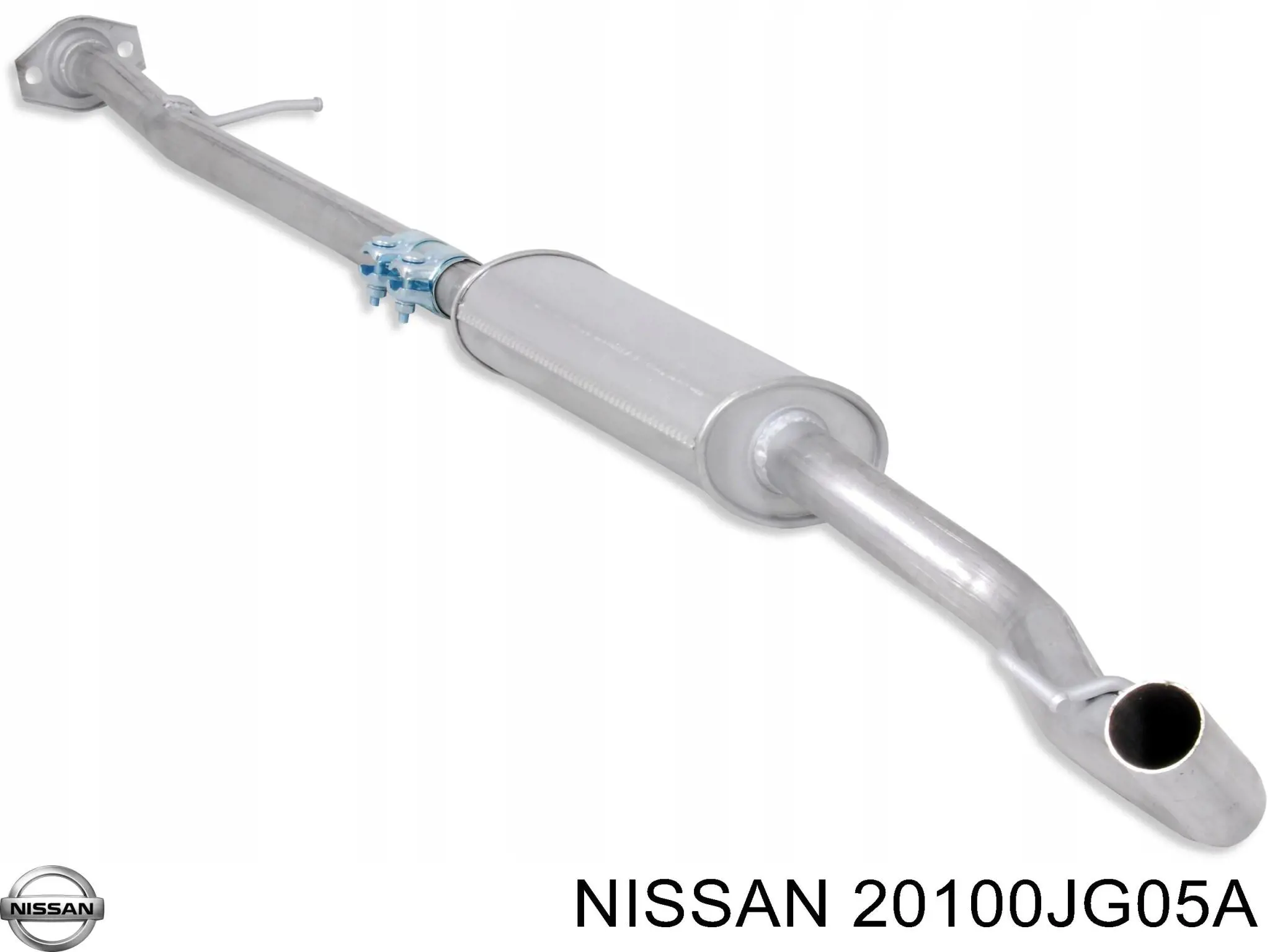 20100JG01A Nissan silenciador, parte central e traseira