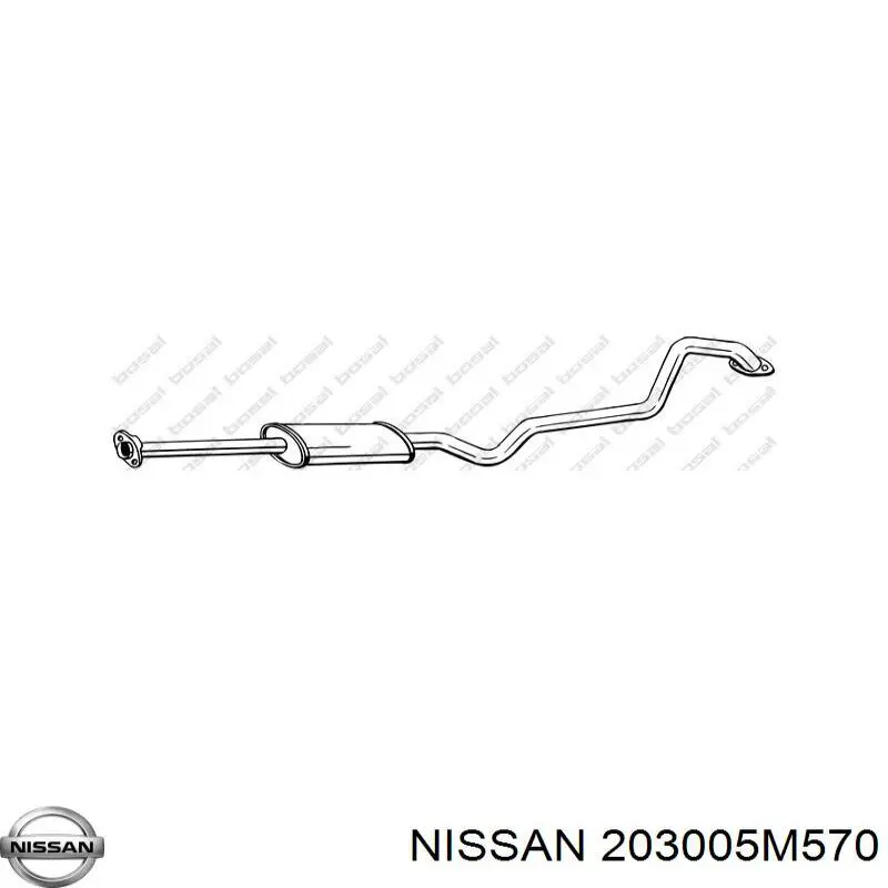 Центральная часть глушителя 203005M570 Nissan/Infiniti