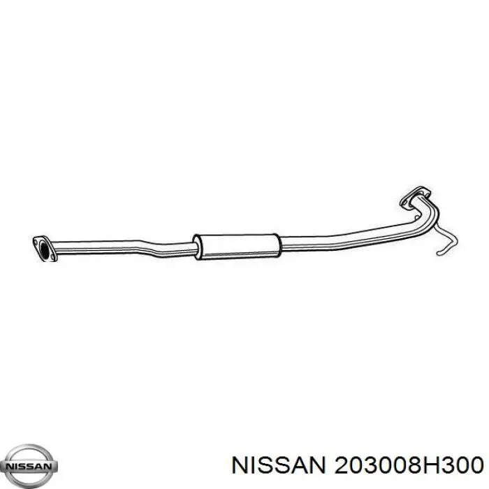 Глушитель, центральная часть 203008H300 Nissan