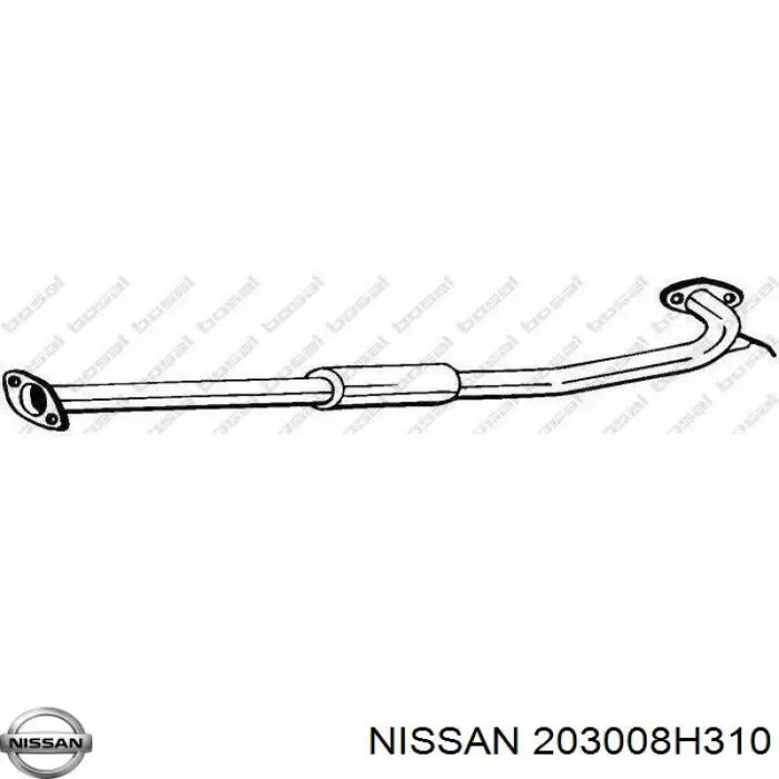 Центральная часть глушителя 203008H310 Nissan