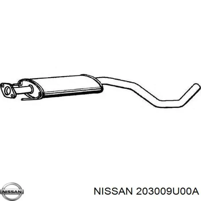 203009U00A Nissan глушитель, центральная часть