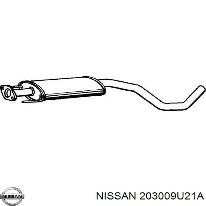 Глушитель, центральная часть Nissan 203009U21A