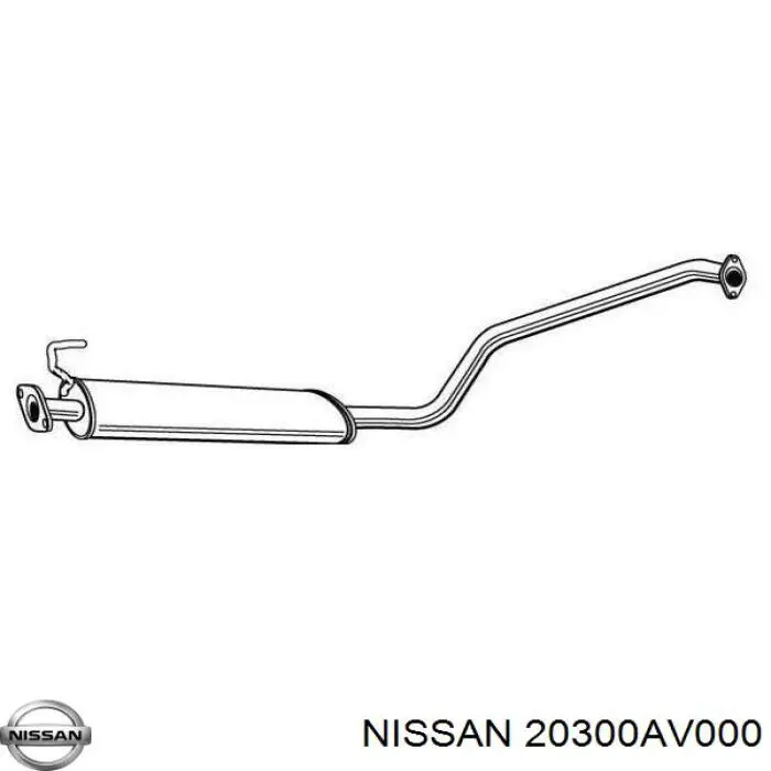 Глушитель, центральная часть Nissan 20300AV000