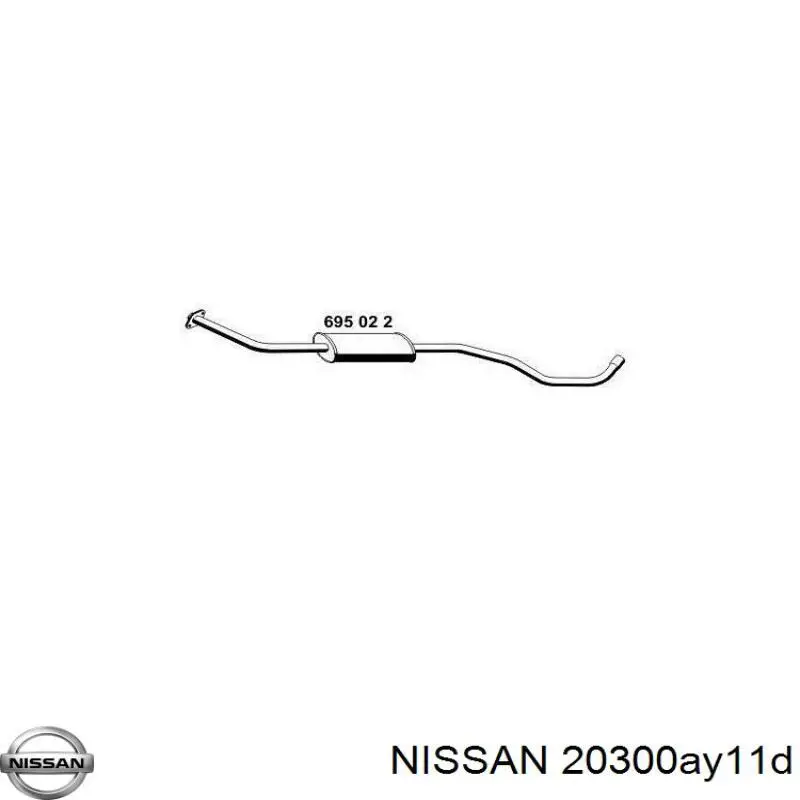 Глушитель, центральная часть Nissan 20300AY11D