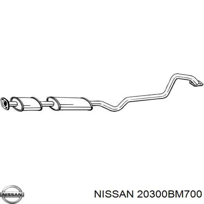 Центральная часть глушителя 20300BM700 Nissan