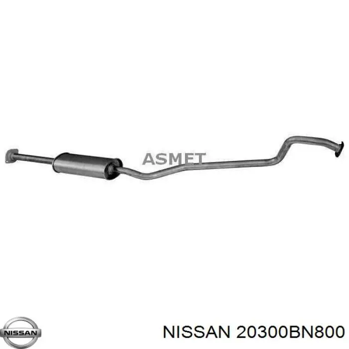 20300BN800 Nissan silenciador, parte central