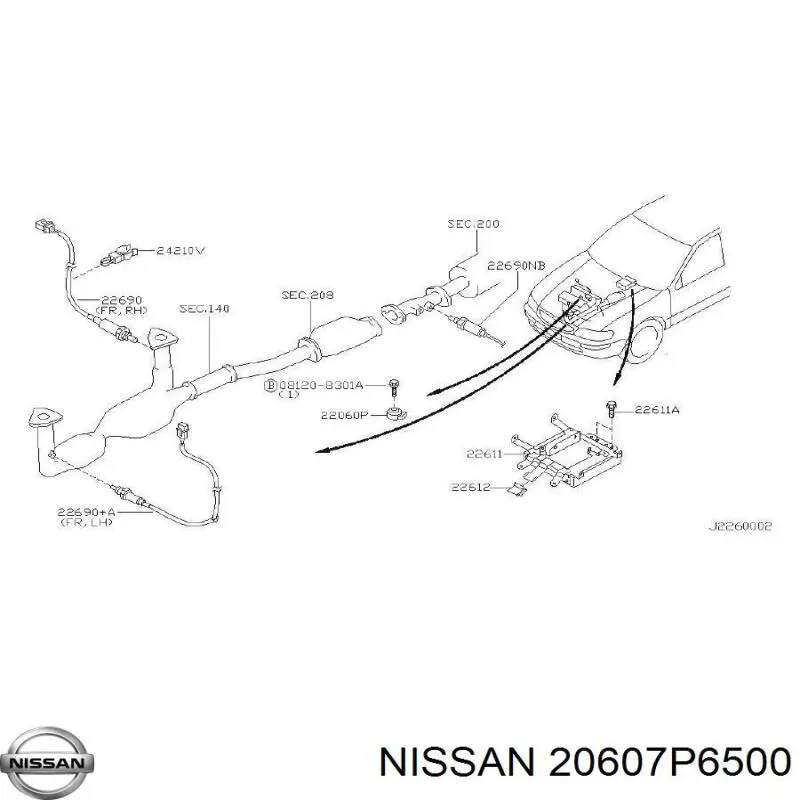  Nissan/Infiniti 20607P6500 цена, от 17.81 USD