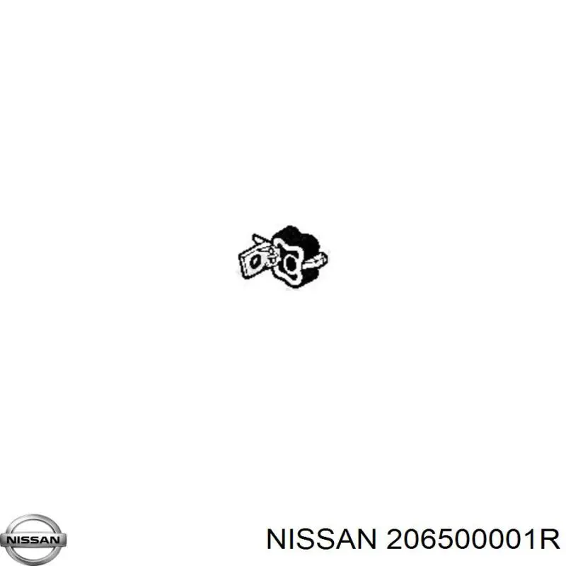 Хомут глушителя передний 206500001R Nissan