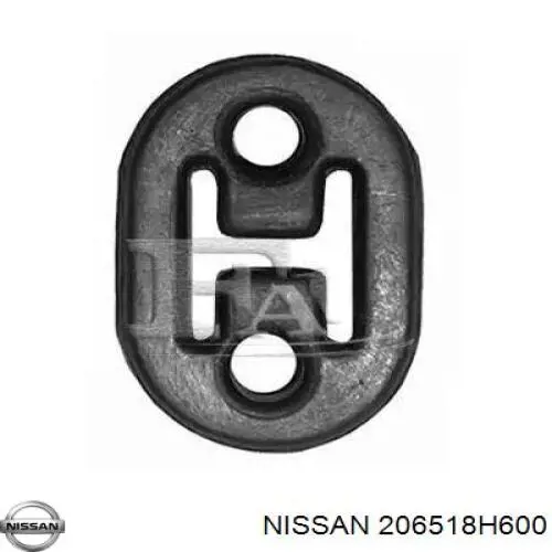 206518H600 Nissan подушка крепления глушителя
