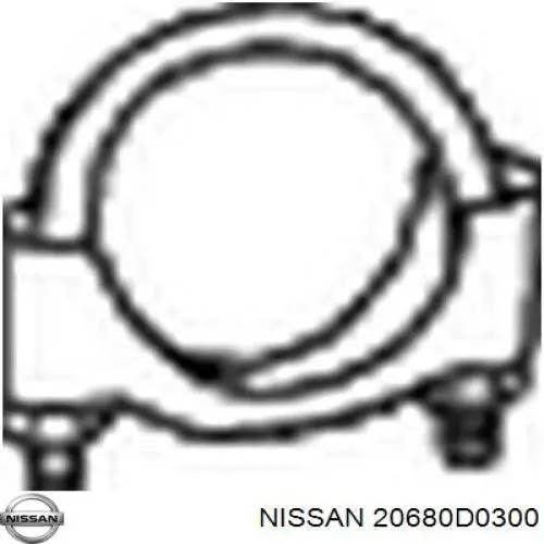Хомут глушителя передний Nissan 20680D0300