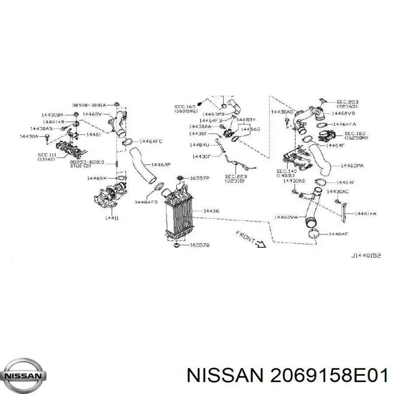  2069158E01 Nissan