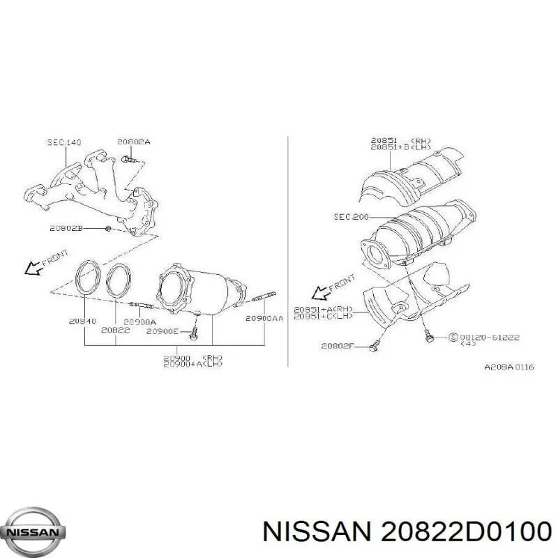  20822D0100 Nissan