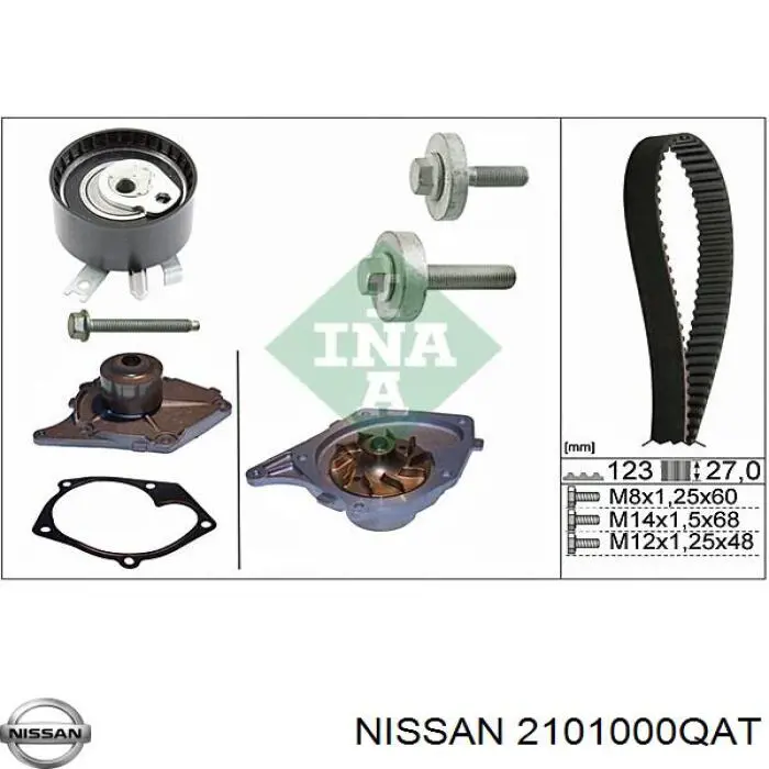 Помпа 2101000QAT Nissan