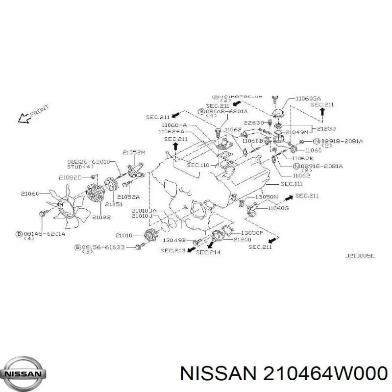  210464W000 Nissan