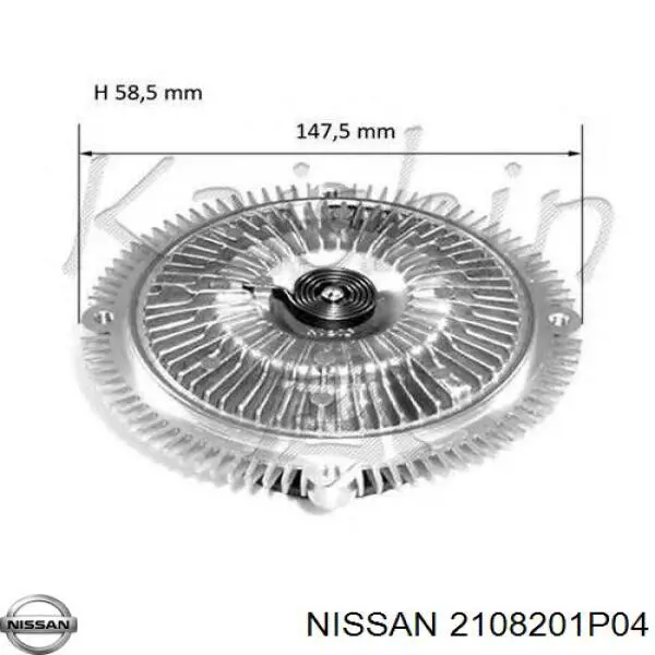 Вискозная муфта Nissan/Infiniti 2108201P04 цена, от 43.03 USD