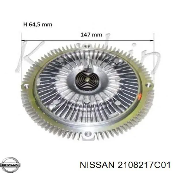 Вискомуфта вентилятора 21082W4402 Nissan