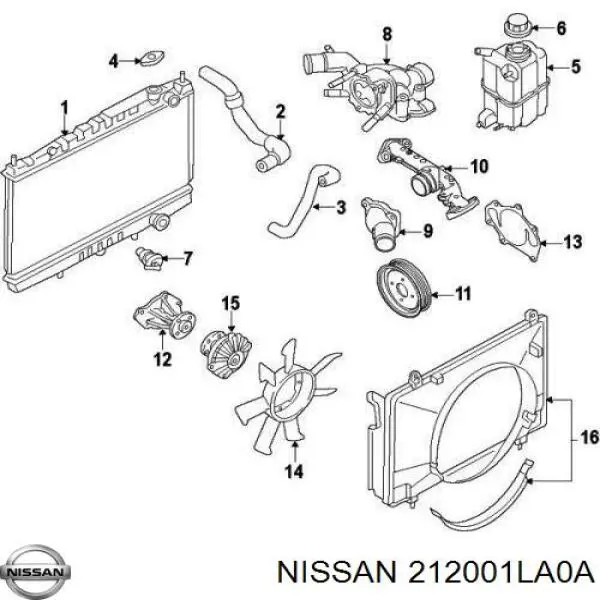 212001LA0A Nissan/Infiniti Авто термостат
