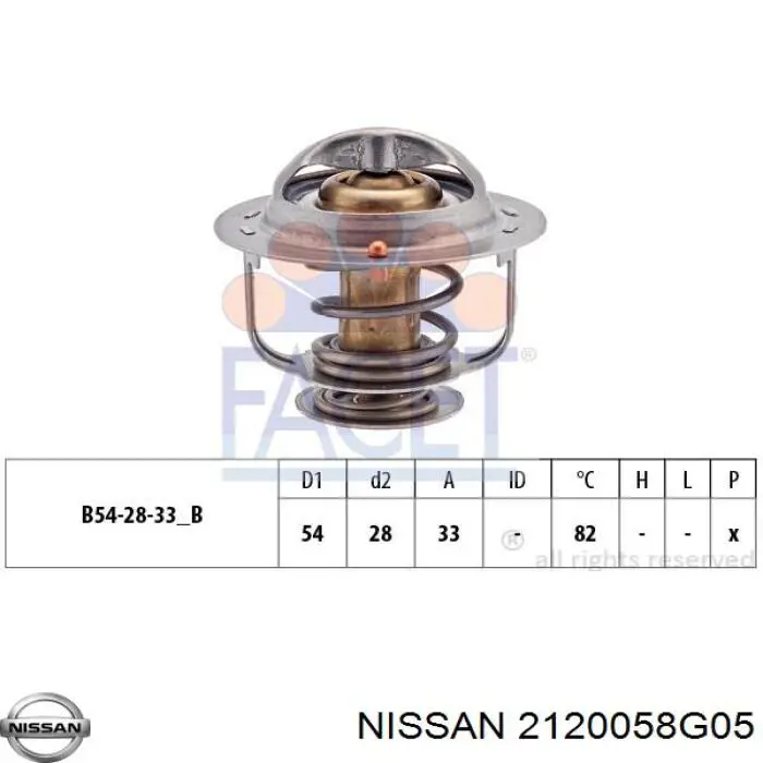 2120058G05 Nissan термостат