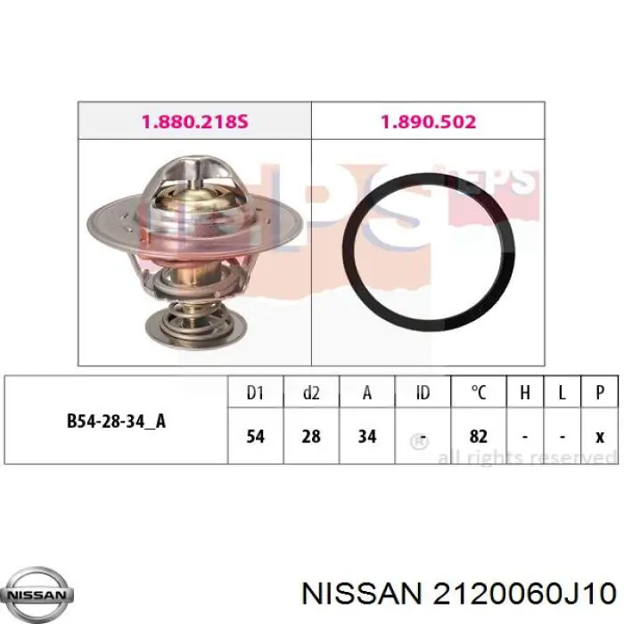2120060J10 Nissan/Infiniti Авто термостат