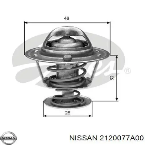 2120077A00 Nissan термостат