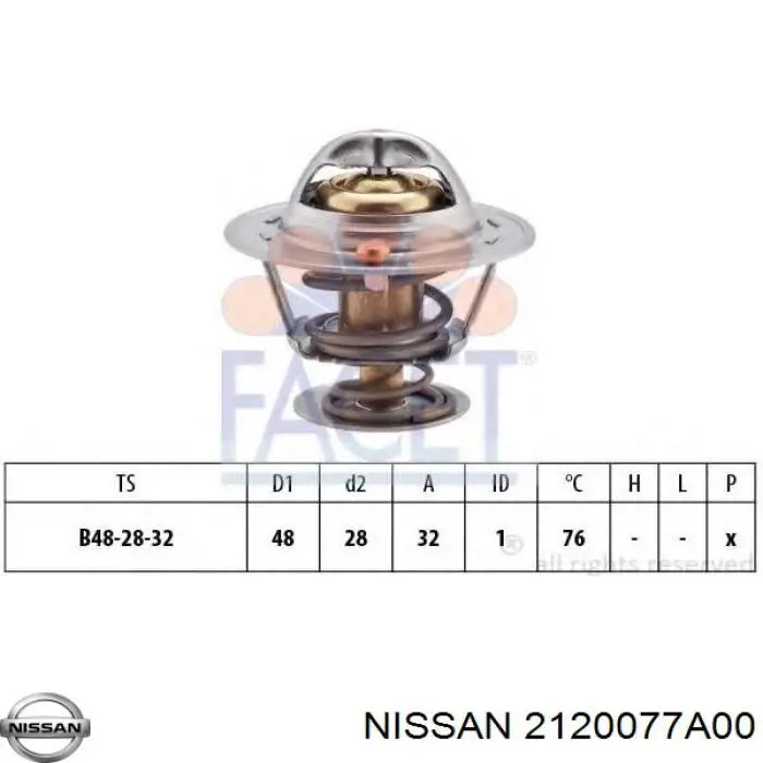 Термостат в корпусе Nissan/Infiniti 2120077A00 цена, от 10.01 USD